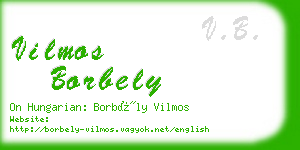 vilmos borbely business card